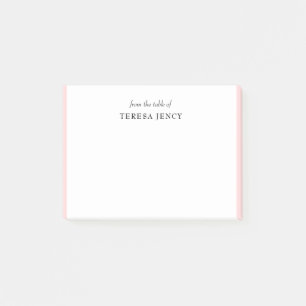 Bloco De Notas Elegante Design de Mesa Feminino Rosa Bege