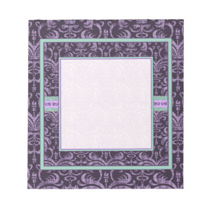 Bloco de notas elegante do Grunge gótico roxo
