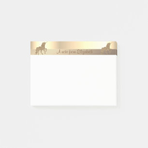 Bloco De Notas Elegante Dourado Glitter Unicorn - Personalizado
