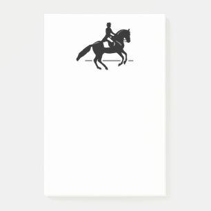 Bloco De Notas Elegante Dressage Rider Executando um Pirouette
