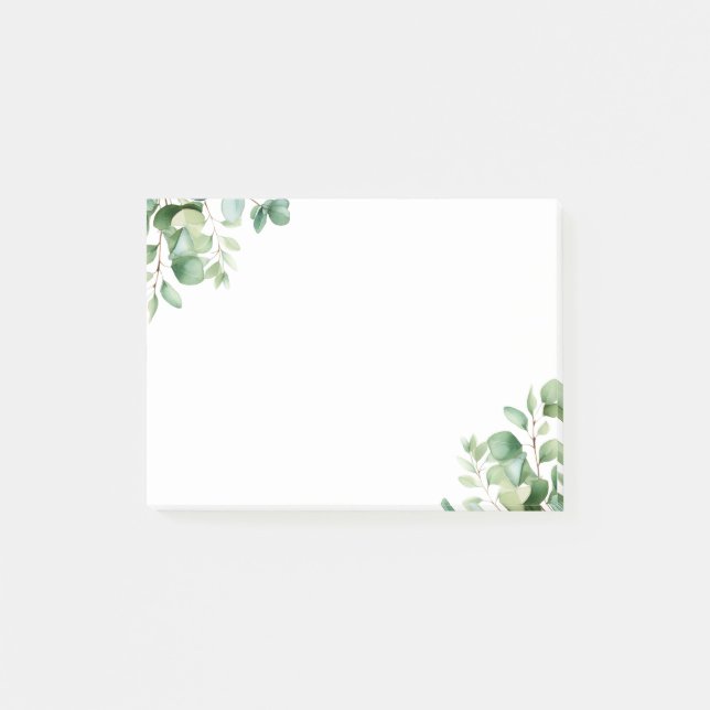 Bloco De Notas Elegante Eucalyptus Greenery (Frente)