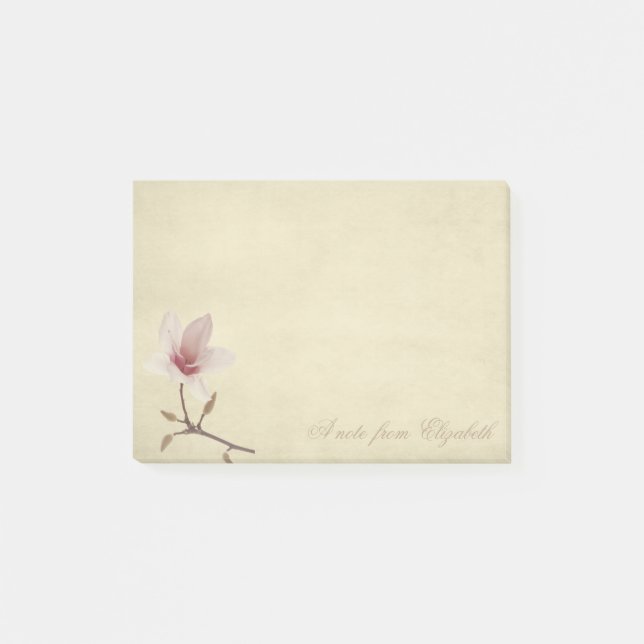 Bloco De Notas Elegante Feminina, Magnólia (Frente)