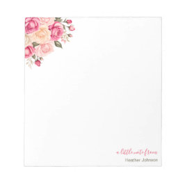 Bloco De Notas Elegante Fucia Pink e Ivory Rosa Personalizado
