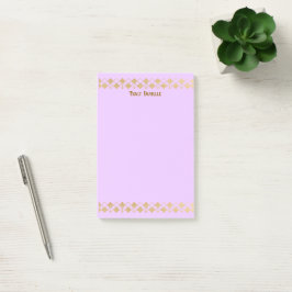 Bloco De Notas Elegante Minimalista Acento Dourado Rosa 