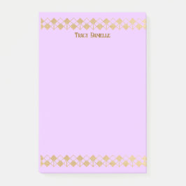 Bloco De Notas Elegante Minimalista Acento Dourado Rosa 