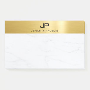 Bloco De Notas Elegante, moderno e Dourado Modelo minimalista do 