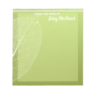BLOCO DE NOTAS ELEGANTE MODERNO LEAF GREEN MODELO