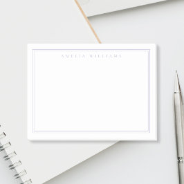 Bloco De Notas Elegante Monograma Lavanda Minimalista