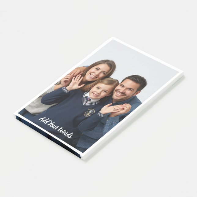 Bloco De Notas Elegante Personalizado com Foto e Texto Personaliz (Inclinado)
