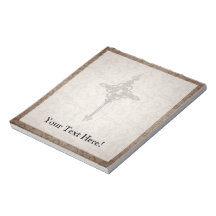 Elegante Scroll Christian Cross w/Swirl Fundo
