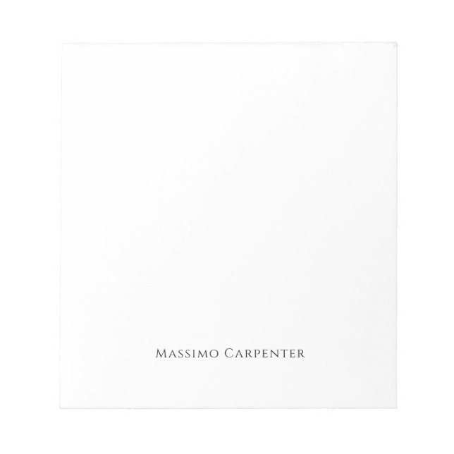 Bloco De Notas Elegante Simples Moderno Minimalista Simples (Frente)