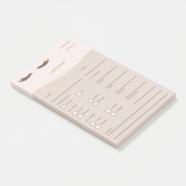 Bloco De Notas Elegantes notas adesivas Post-it® bege e dourado p (Inclinado)