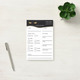Bloco De Notas Elegantes notas Post-it® pretas e douradas para cl