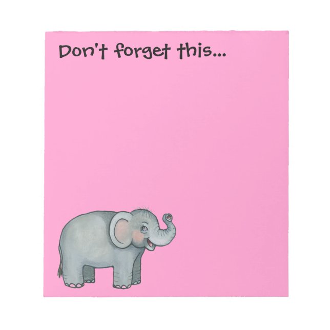 Bloco De Notas Elephant Note Pad (Frente)