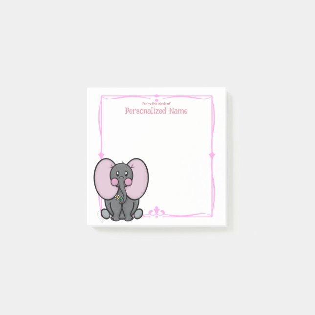 Bloco De Notas Ellie Phant Pink (Frente)
