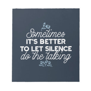 Bloco De Notas Eloquent Silence Cote Art para o Decor Sereno