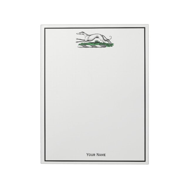 Bloco De Notas Emblem de Tremor Greyhound com Crest Heráldica (Invertido)
