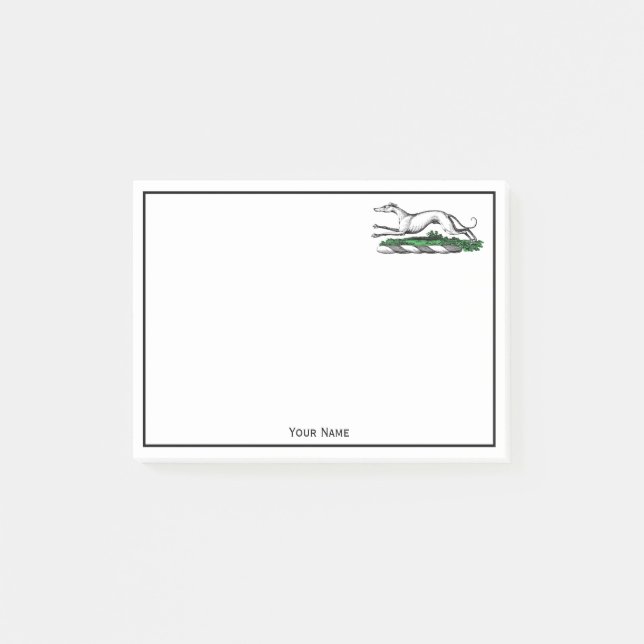 Bloco De Notas Emblem de Tremor Greyhound com Crest Heráldica (Frente)
