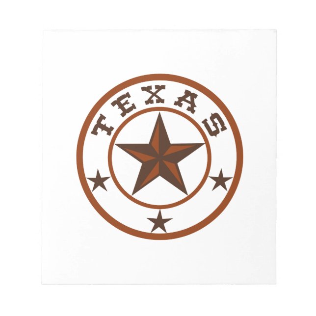 BLOCO DE NOTAS EMBLEMA DA ESTRELA DO TEXAS (Frente)