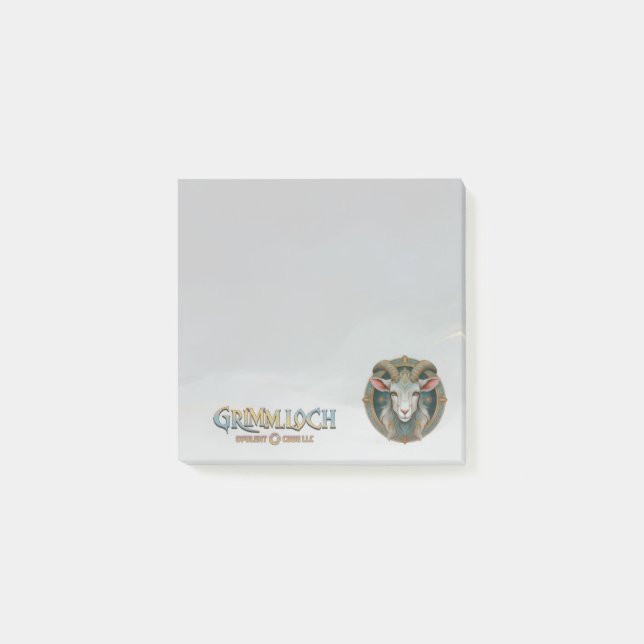 Bloco De Notas Emblema de Cabra Grimmloch RPG de Fantasia (Frente)