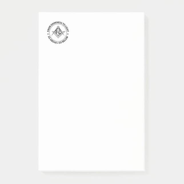 Bloco De Notas Emblema de Freemasonry (Frente)
