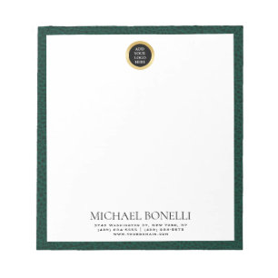 Bloco De Notas Emerald Green Leather Circle