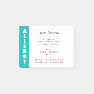 Bloco De Notas Emergência personalizada alerta da cerceta da