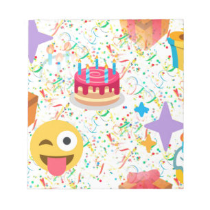 Bloco De Notas emoji de feliz aniversário