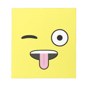 Bloco De Notas Emoji de Língua para Fora
