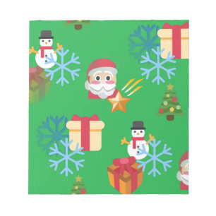 Bloco De Notas emoji de natal verde