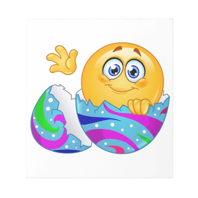 Bloco De Notas Emoji de ovo de Páscoa (Frente)