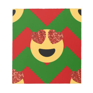 Bloco De Notas emoji do coração de natal