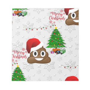 Bloco De Notas emoji do poo do Feliz Natal