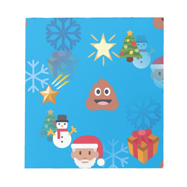 Bloco De Notas emoji poop christmas (Frente)