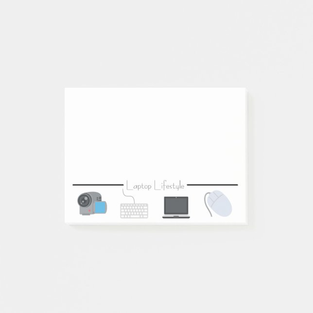 Bloco De Notas Emojis do estilo de vida do laptop (Frente)