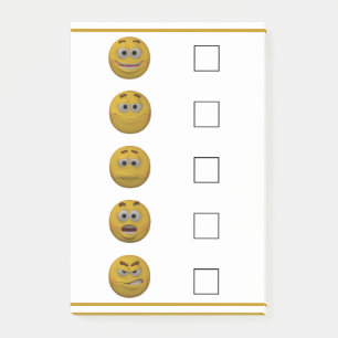 Bloco De Notas Emoticon da verificação do humor do estilo 3d