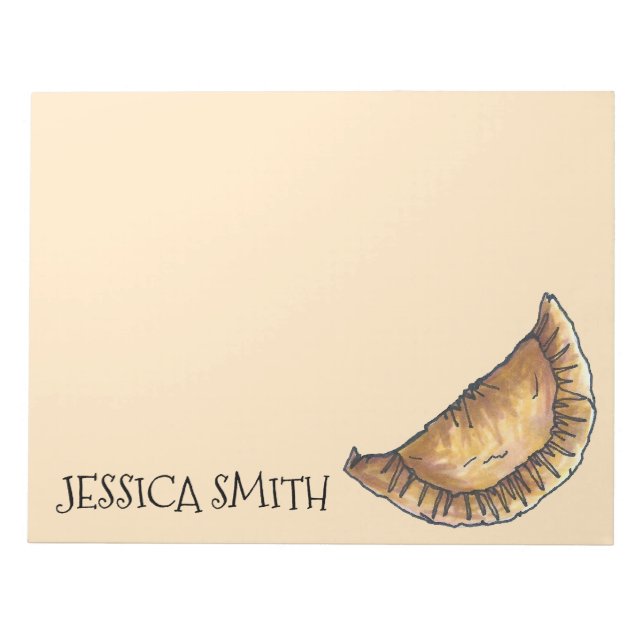 Bloco De Notas Empanada Personalizada Foodie Empanadas Comida (Frente)