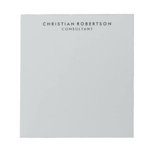 Bloco De Notas Empresa de consultoria para Cinzas simples e limpa