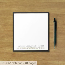 Bloco De Notas Empresa de tipografia clássica simples