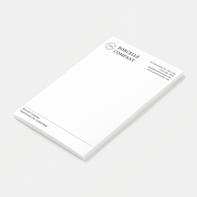 Bloco De Notas Empresa Profissional Moderna (Inclinado)