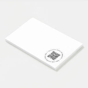 Bloco De Notas Empresa simples e limpa com mínimo código QR