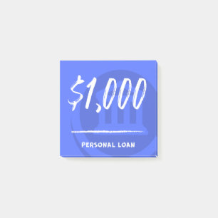 Bloco De Notas Empréstimo Pessoal ($1.000)
