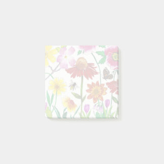 Bloco De Notas Enchanted Meadow Wildflower Art Sticky Notes