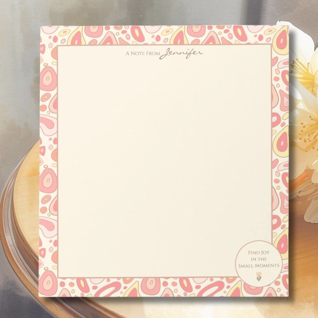 Bloco de Notas Encontre Alegria nos Pequenos Momen (Personalized "Find the Joy in the Small Moments" Inspirational Notepad)