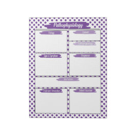 Bloco De Notas Enfermagem roxa - Modelo de patofisiologia