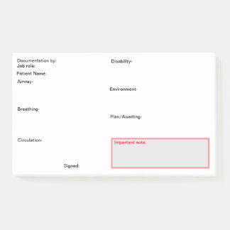 Bloco De Notas Enfermando postas de documentação.