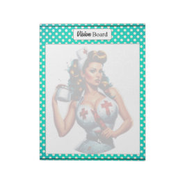 Bloco De Notas Enfermeira abençoada Conselho Pinup_ Vision