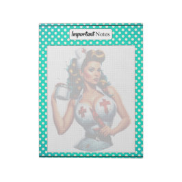 Bloco De Notas Enfermeira Abençoada Pinup_ Notas importantes