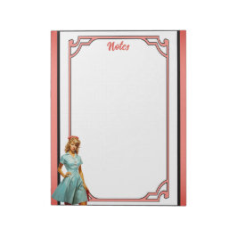 Bloco De Notas Enfermeira Nostálgica Bonita Enfermeira Pinup_ Enf