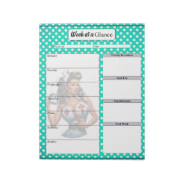 Bloco De Notas Enfermeira Pinup abençoada _ Semana Num Olhar